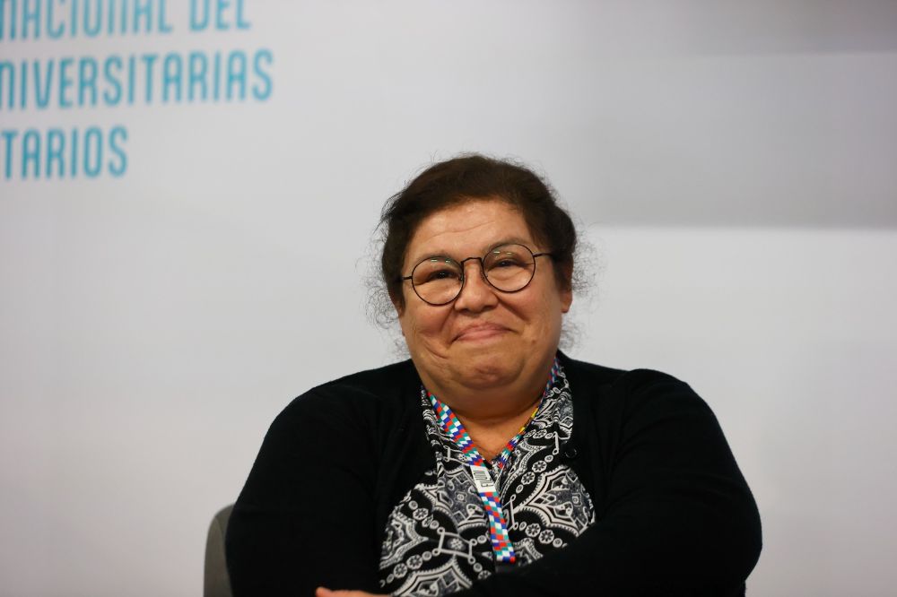 “Tengo el honor de venir a representar a los trabajadores UCHILE”, comenzó diciendo Myriam Barahona, 